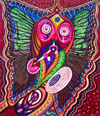 erotic wings colorful original art
