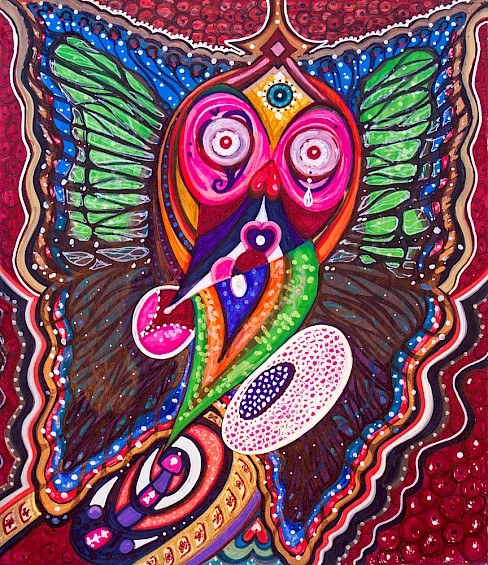 erotic wings colorful original art