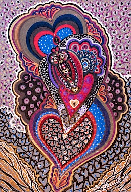 hearts wall art