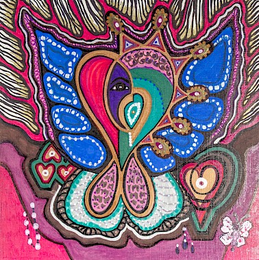 hearts butterfly wings fine art