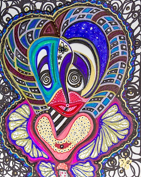 erotic heart colorful contemporary art