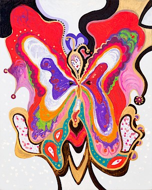 butterfly colorful original artwork