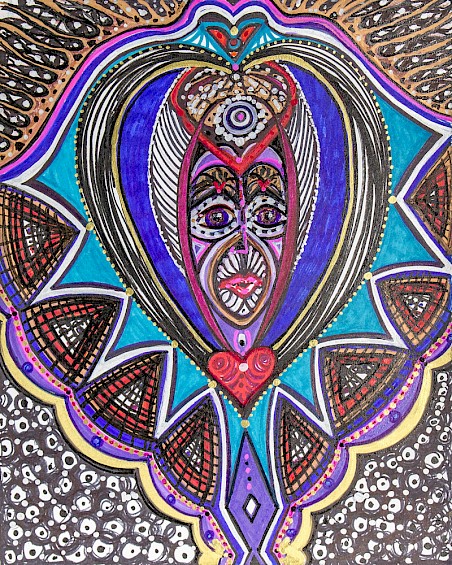 face colorful original artwork