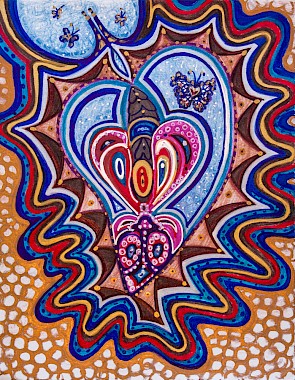 erotic hearts butterflies wall art