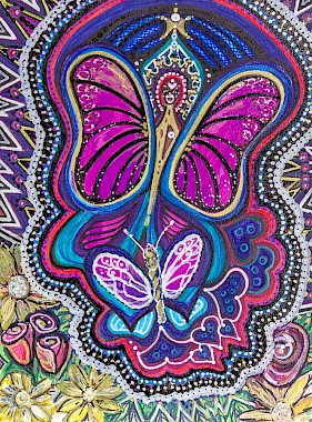 butterflies flowers hearts fine artwork