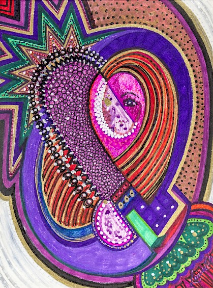 hearts colorful original artwork