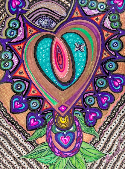 hearts circles fine art