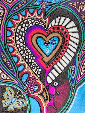 hearts wall artwork