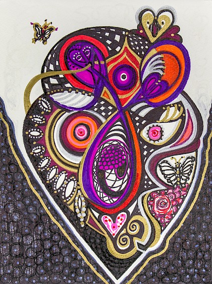 hearts butterfly fine artwork