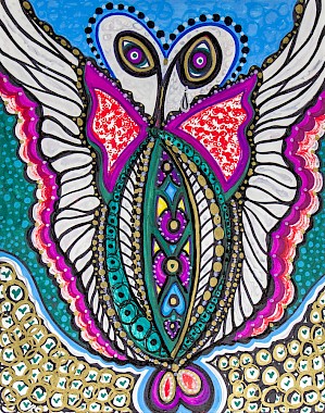 butterfly colorful original art